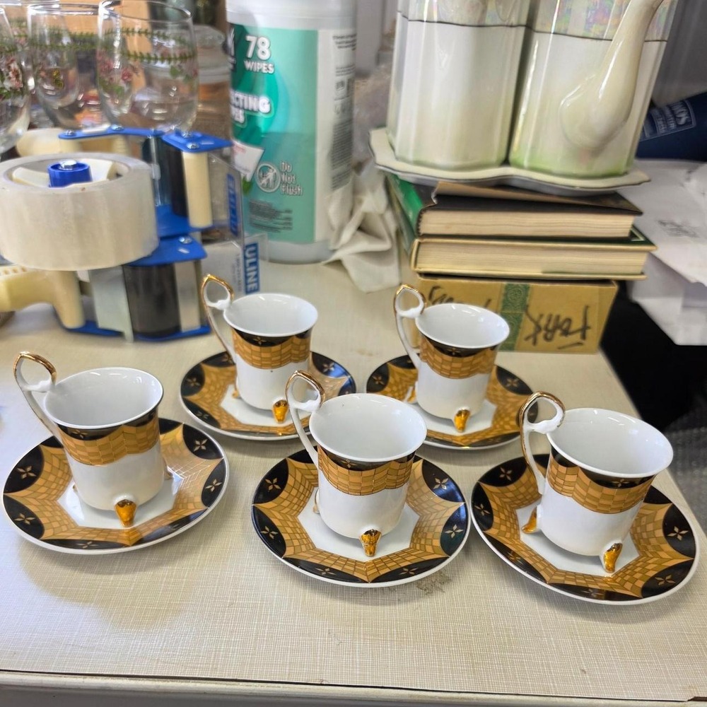 Set of 5 Vintage Espresso Cups